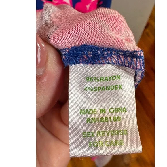 Lilly Pulitzer Meridian Strapless Midi Dress Ikat Blue Pink Small - Picture 7 of 8